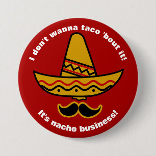 Ich will zum Taco-Kampf ihn nicht lustiger Button