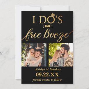 Ich will's & Gratis-Alkohol Moderne Hochzeit - Ret Save The Date