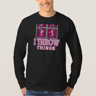 Ich wirbele Dinge Rückspur und Feld und Disc T-Shirt