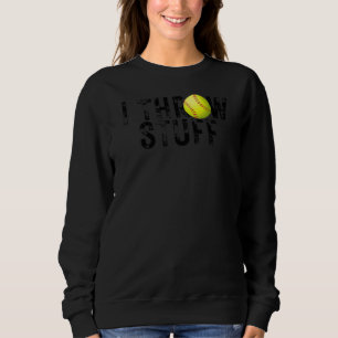 Ich wirbele Stuff Softball für die Schulsoftware v Sweatshirt