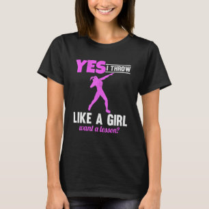 Ich wirbele wie ein Girl Shot Leg Track und Field  T-Shirt