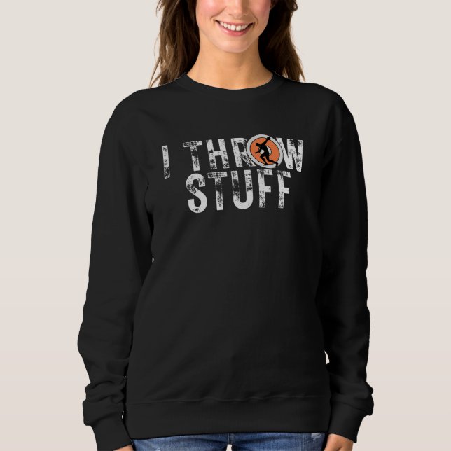 Ich wirf Stuckdiskussionsspur und Feldsportler-Thr Sweatshirt (Vorderseite)