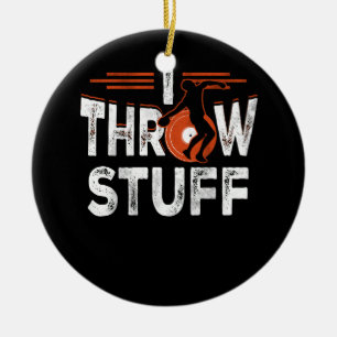 Ich wirf Stuff Discus Track und Field Athlete Thro Keramik Ornament