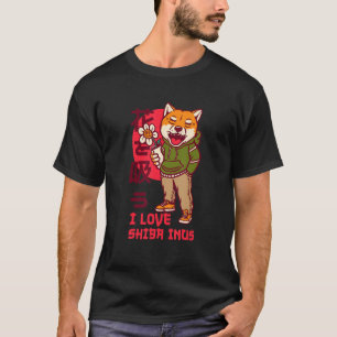 Ich wirklich Liebe Shiba Inus Japanisch Tier Shiba T-Shirt