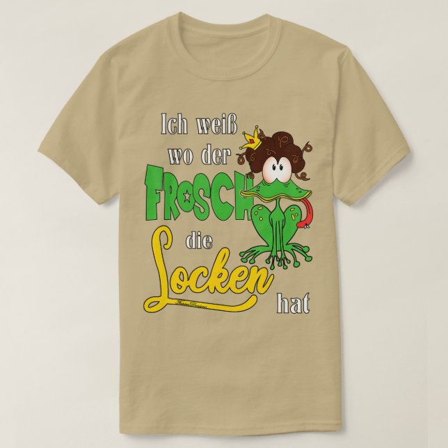 Ich wo der Frosch die lustiges Tier T-Shirt (Design vorne)