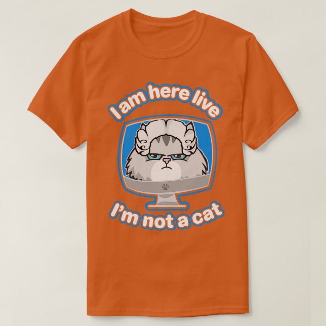 Ich wohne im not a cat 13 (2) T-Shirt (Design vorne)
