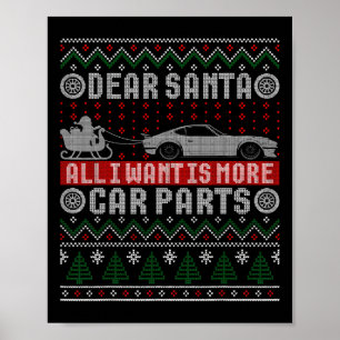Ich Woll ist mehr Autoteile Weihnachts-Shirt hässl Poster