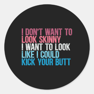 Ich Woll nicht, dich von der hässlichen, lustigen  Runder Aufkleber