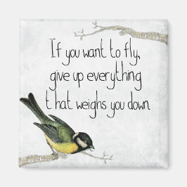 Ich Wollte, 2 Zoll Square Magnet zu fliegen