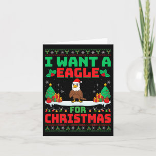Ich Wollte Adler zu Weihnachten - Adler Lover Weih Karte