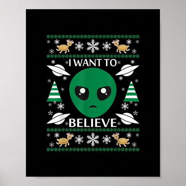 Ich Wollte, Alien Weihnachten zu glauben Poster (Vorne)