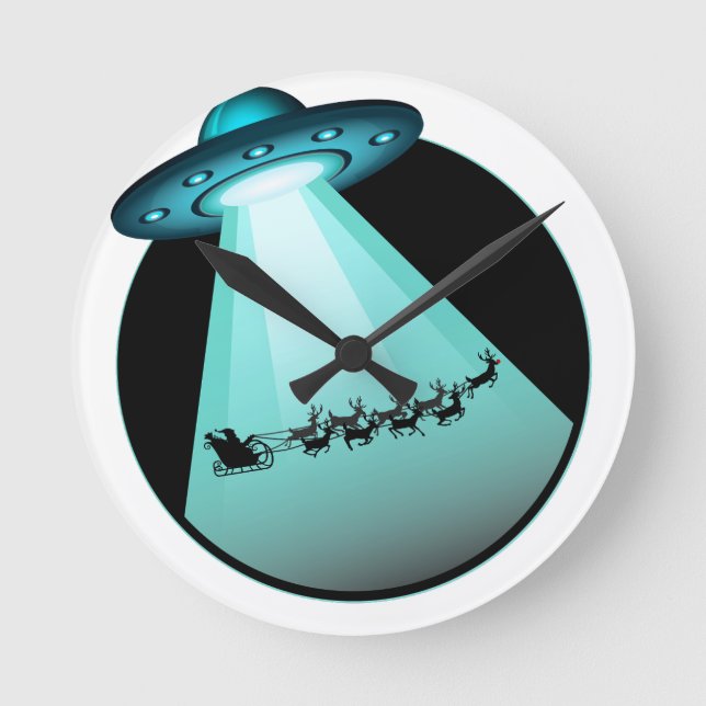 Ich Wollte, an den Weihnachtsmann zu glauben Runde Wanduhr (Vorderseite)