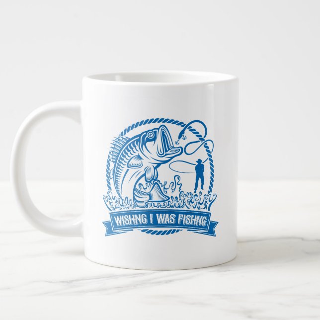 Ich wollte angeln Jumbo-Tasse (Links)
