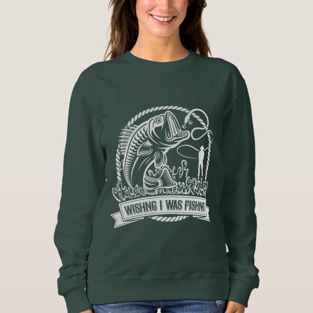 Ich wollte angeln sweatshirt (Vorderseite)