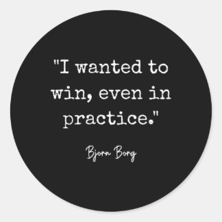 Ich Wollte, auch in der Praxis Bjorn Borg Tennis z Runder Aufkleber