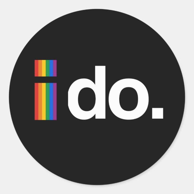 ICH WOLLTE AUF MARRY.png Runder Aufkleber (Vorderseite)