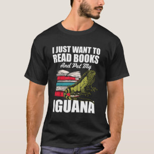 Ich Wollte Bücher zu lesen und meine Iguana-Schulh T-Shirt
