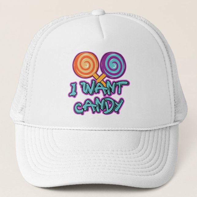 Ich Wollte Candy Truckerkappe (Vorderseite)