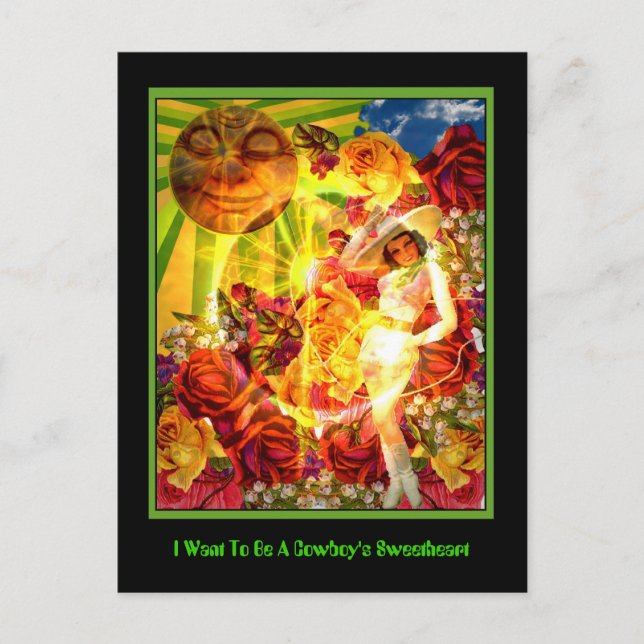 Ich Wollte Cowboy-Süße zu sein Postkarte (Vorderseite)