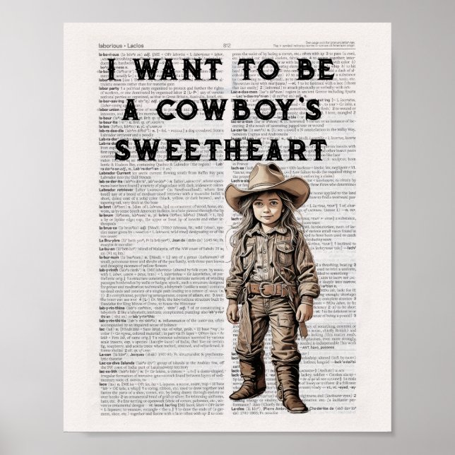 Ich wollte Cowboyliebe zu werden Poster (Vorne)