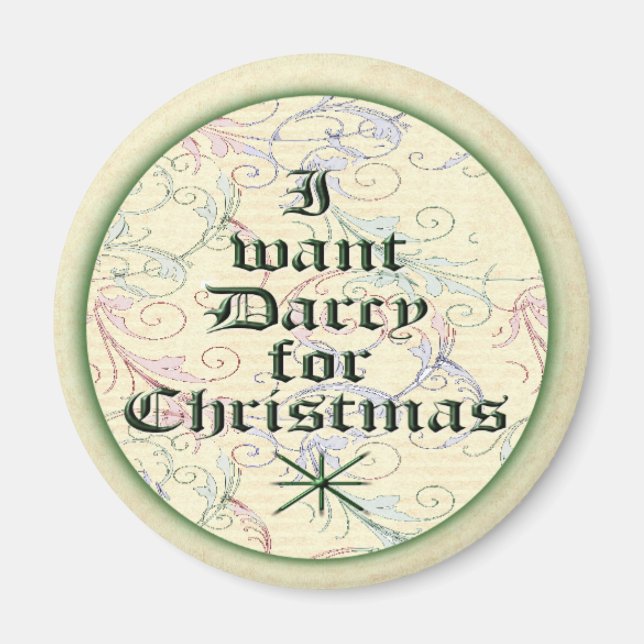 Ich Wollte Darcy zu Weihnachten Magnet (Vorne)