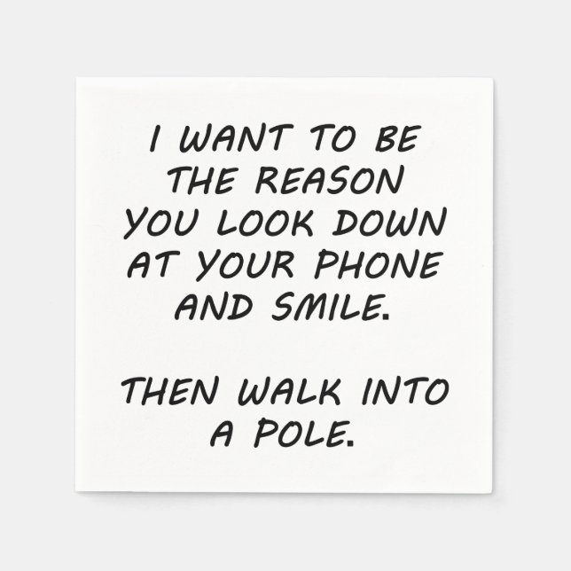 Ich Wollte, der Grund zu sein Serviette (Vorderseite)