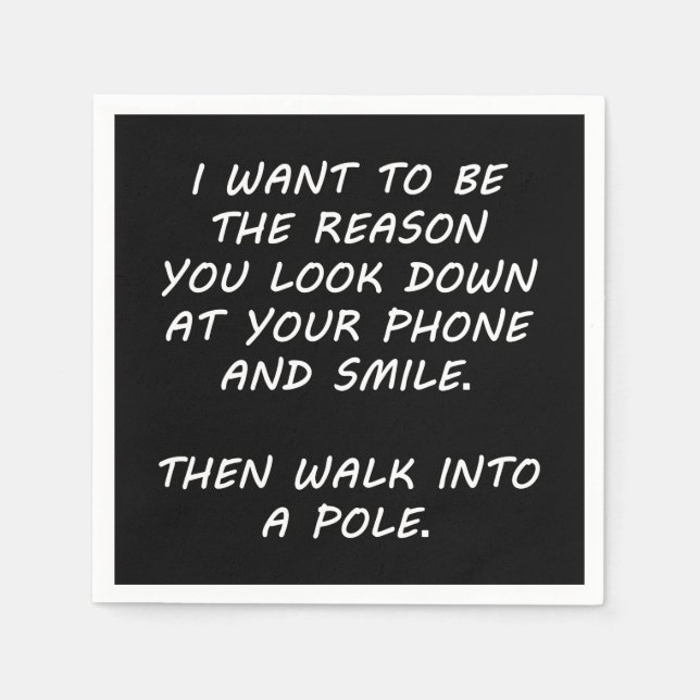 Ich Wollte, der Grund zu sein Serviette (Vorderseite)