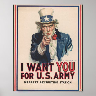 Ich Wollte dich Uncle Sam Poster