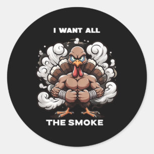 Ich Wollte die ganze Grillen von Smoke_ Türkei Bat Runder Aufkleber