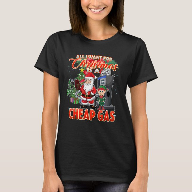 Ich wollte dieses Weihnachtsfest billig Gas T-Shirt (Vorderseite)