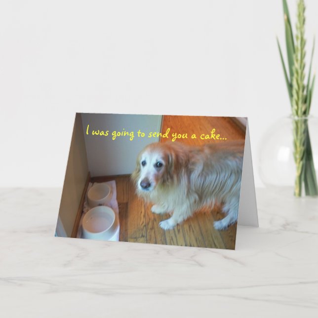 Ich wollte dir einen Kuchen schicken... Karte (Vorderseite)