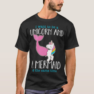 Ich Wollte, ein Einhorn-Meerjungfrau-Cooles Tier C T-Shirt