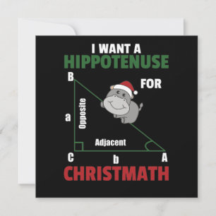 Ich Wollte ein Hippo für Weihnachten Niedlichen Hi Einladung
