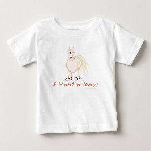 Ich wollte ein Pony Baby T-shirt