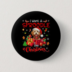 Ich Wollte ein Sproodle für den Weihnachtsbesitzer Button