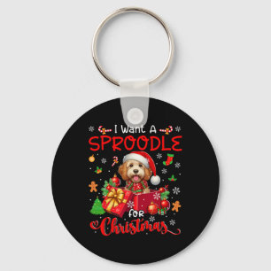 Ich Wollte ein Sproodle für den Weihnachtsbesitzer Schlüsselanhänger
