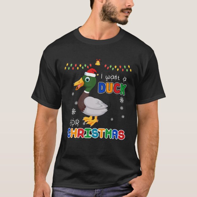 Ich Wollte eine Ente für Weihnachtsvieh nur Weihna T-Shirt (Vorderseite)
