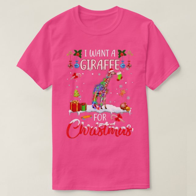 Ich Wollte eine Giraffe für Weihnachten Weihnachte T-Shirt (Design vorne)