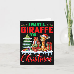 Ich Wollte eine Giraffe zu Weihnachten - Giraffe L Karte