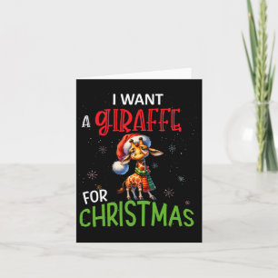 Ich Wollte eine Giraffe zum Weihnachtslustigen Nie Karte