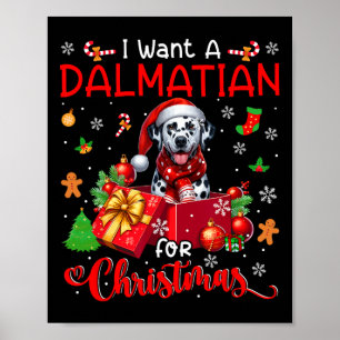 Ich Wollte einen Dalmatiner für den Weihnachtsbesi Poster
