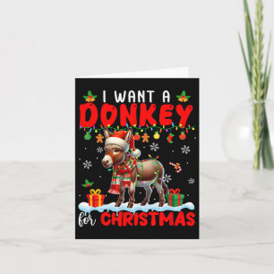 Ich Wollte einen Esel für Weihnachten Weihnachten  Karte