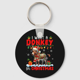 Ich Wollte einen Esel für Weihnachten Weihnachten Schlüsselanhänger