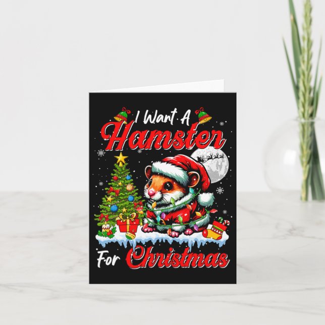 Ich Wollte einen Hamster zu Weihnachten Niedlichen Karte (Vorderseite)