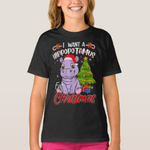 Ich Wollte einen Hippopotamus für Weihnachten Nie T-Shirt