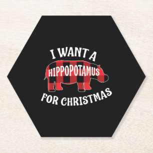 Ich Wollte einen Hippopotamus Für Weihnachten Nied Untersetzer
