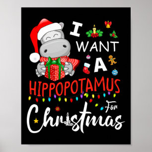 Ich Wollte einen Hippopotamus für Weihnachten Paja Poster