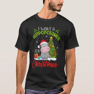 Ich Wollte einen Hippopotamus für Weihnachten Wei T-Shirt