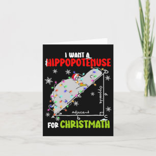 Ich Wollte einen Hippopotamus für Weihnachten Weih Karte