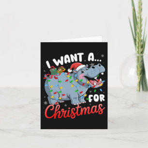 Ich Wollte einen Hippopotamus für Weihnachten Weih Karte